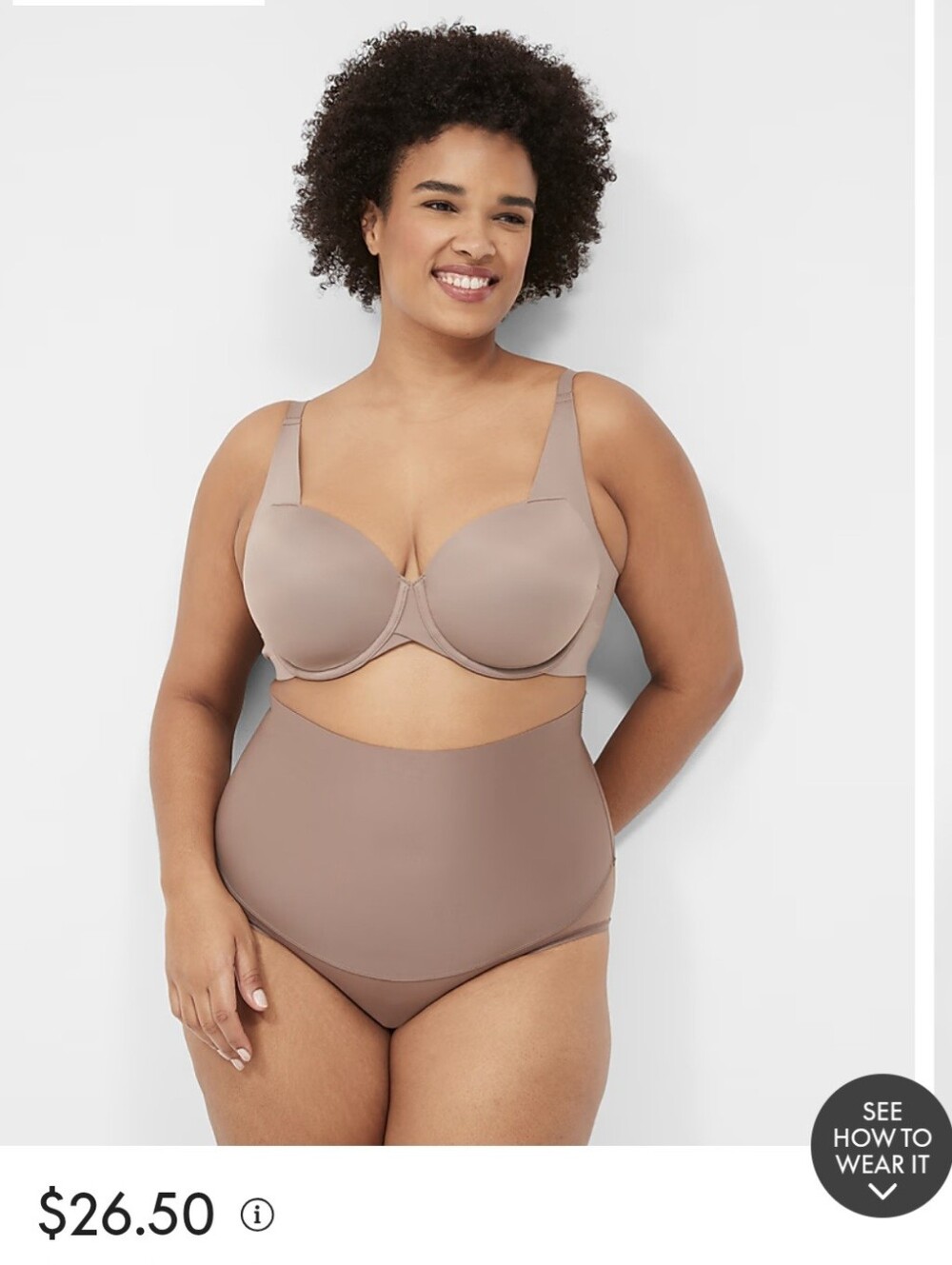Cacique Totally Smooth High-Waist Brief - Plum Purple 22/24